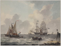 Z 058
<br/>
Zeegezicht met zeilschepen
<br/>
<em>Schotel, Johannes Christiaan (1787-1838)</em>